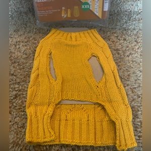 New Vibrant Life yellow Mustard color Cable knit sweater size XXS